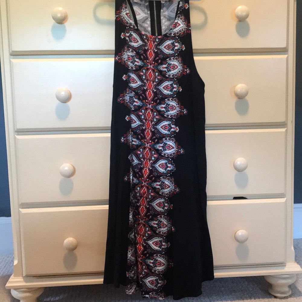 Black and colorful dress